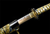 Handmade spring steel full tang katana gold pattern