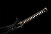 608 Damascus Steel Katana Black Gold Scabbard