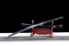 Spring steel full tang katana blue and white lines