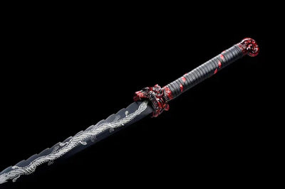 Handmade manganese steel dragon-shaped katana