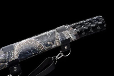 Handmade manganese steel dragon-shaped katana