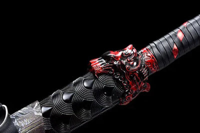 Handmade manganese steel dragon-shaped katana