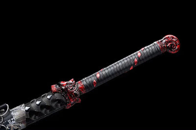 Handmade manganese steel dragon-shaped katana