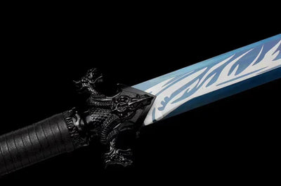 Ice Battle Sword Handmade Black Sheath
