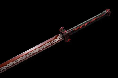 Handmade Manganese Steel Chinese Sword With Black Sheath