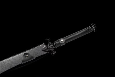 Ice Battle Sword Handmade Black Sheath