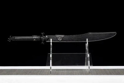 Ice Battle Sword Handmade Black Sheath
