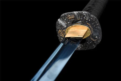 Handmade high manganese steel blue katana