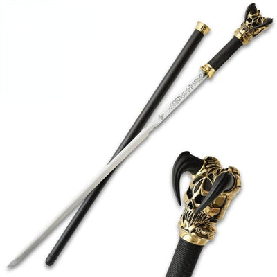 VORTHELOK FORGED SWORD CANE - GOLD EDITION